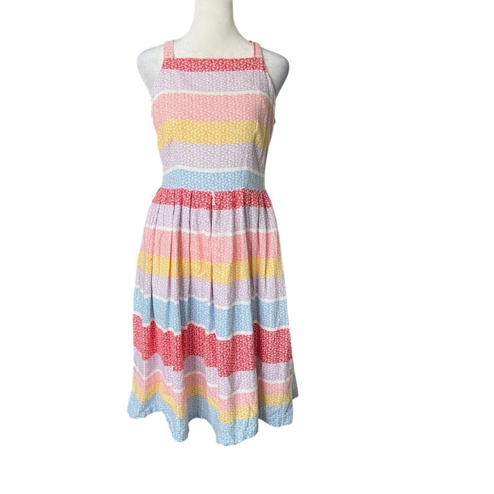 GAL MEETS GLAM Blake Stripe Midi Dress Sz 4 - Picture 4 of 9